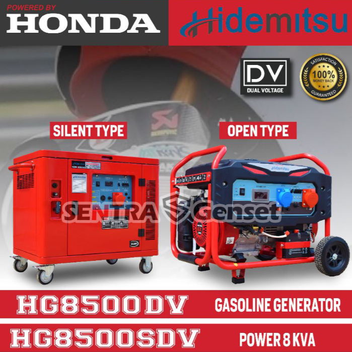 Genset silent Honda 6000 watt HDG 8500 SDV (Dual Voltage)