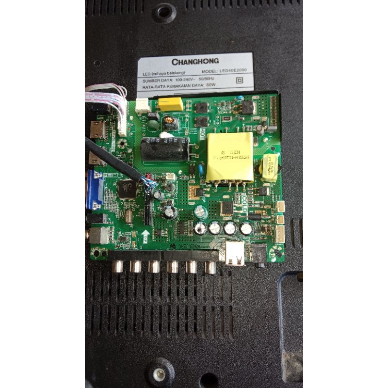 MB MAINBOAR MESIN TV LED CHANGHONG LED40E2000 ORIGINAL