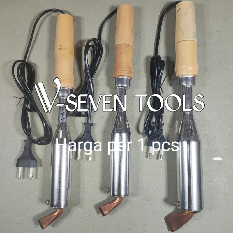 Alat solder listrik kapasitas 200 watt Alat patri listrik handle kayu solder listrik 200 watt