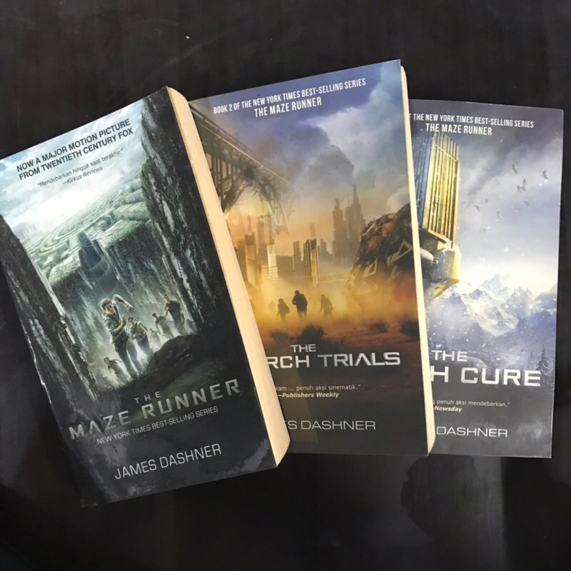 Novel Preloved Trilogi Series The Maze Runner - The Scorch Trials - The Death Cure - The Kill Order 