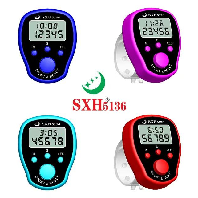 (SXH5136) Tasbih Digital Mini LED Tanggal + JAM modul 306