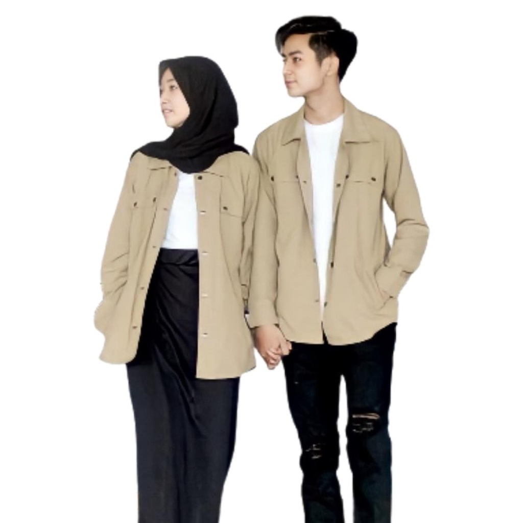 Jaket Semi Parka Outer Couple Set Korean Style Jaket Couple Pasangan Terbaru Baju Couple Semi Parka 