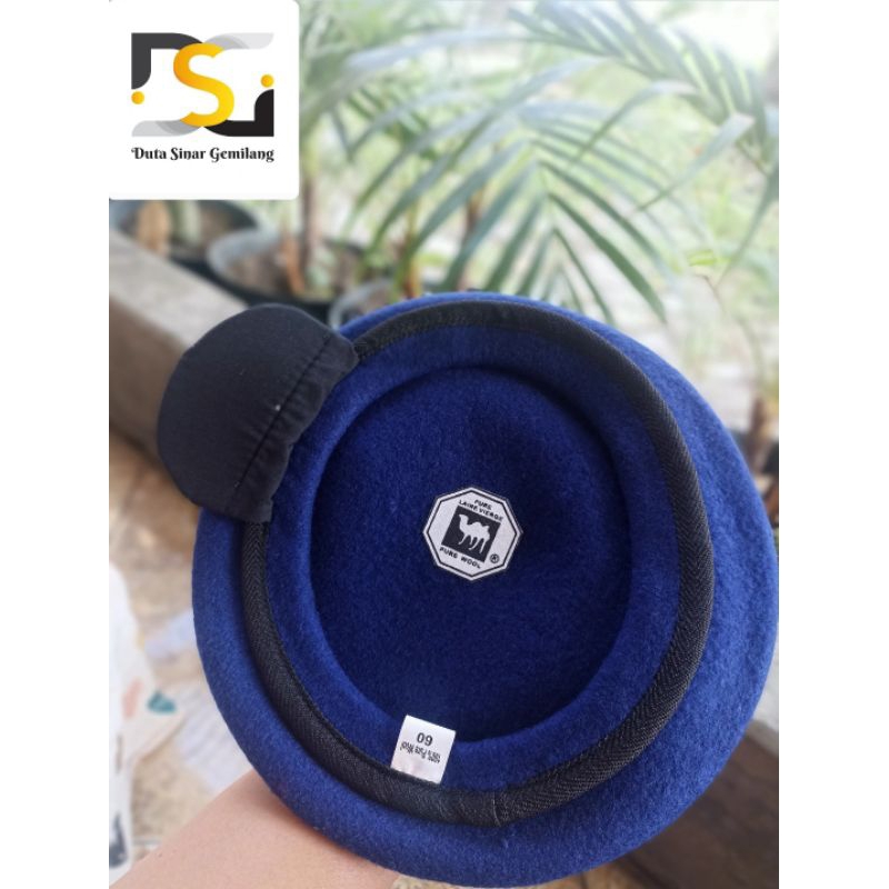 Topi Baret Camel Polairud | Baret Camel Biru Airud | Camel ori 100%