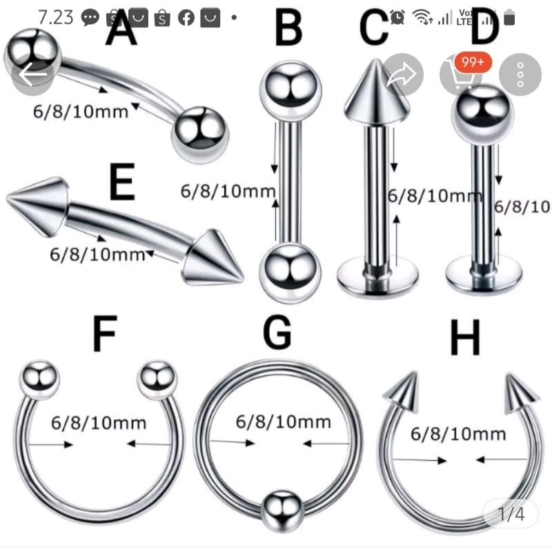 anting helix barbel helix