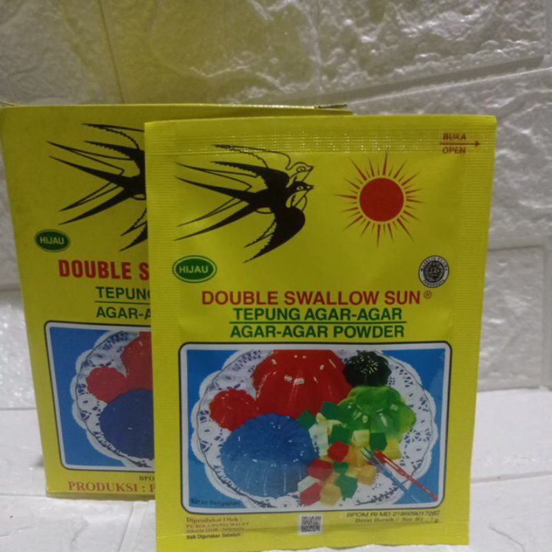 

Tepung agar double swallow sun 7gram