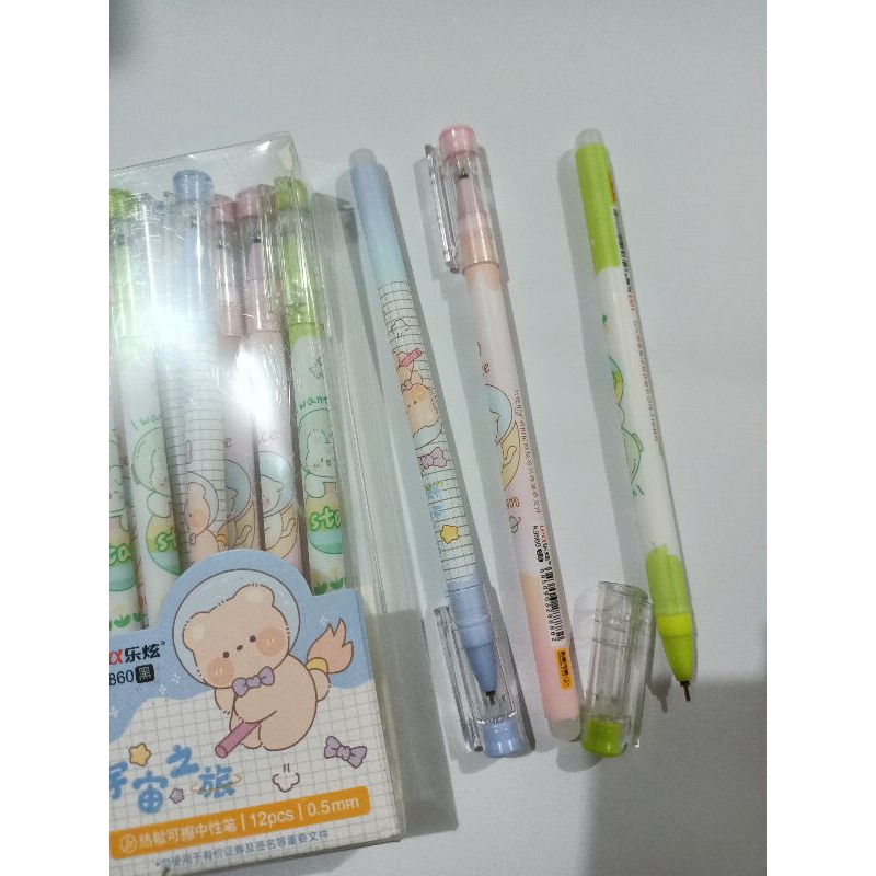 (1pcs) Pulpen Bolpoin Bisa Di Hapus / Pulpen Penghapus Karakter Lucu