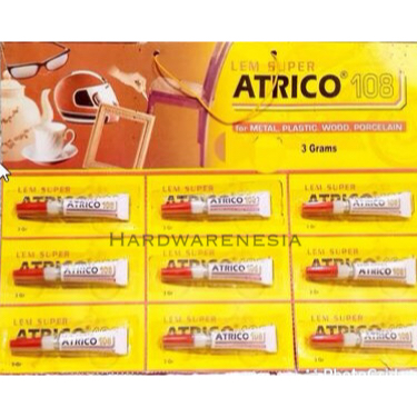 

Lem Super Glue ATRICO 108 isi 3 gram / Per Pcs