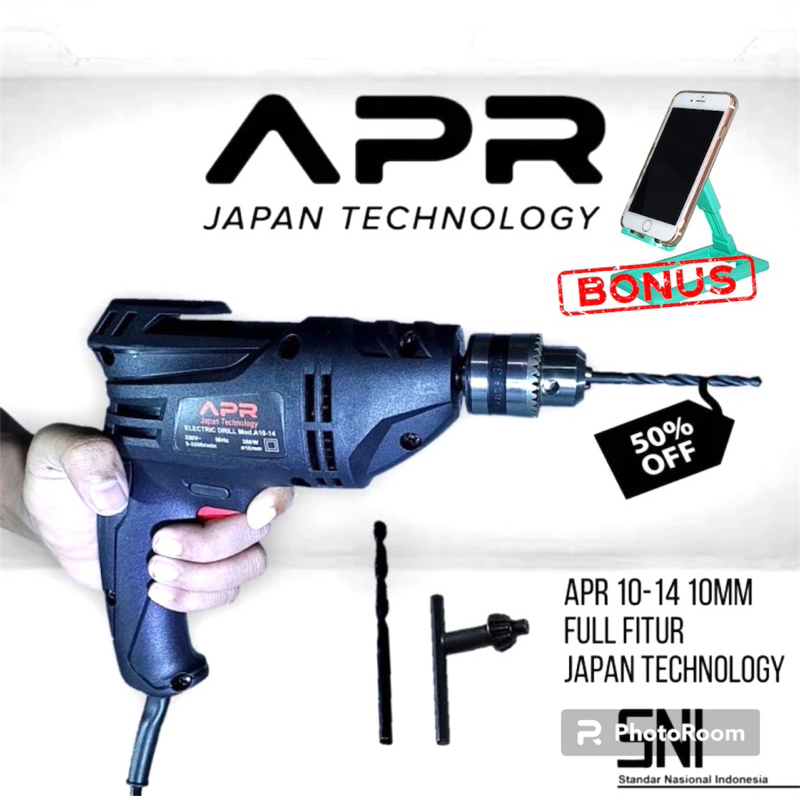 BOR 10MM APR A10-14 BOLAK BALIK BESI KAYU TEMBOK TERBAIK