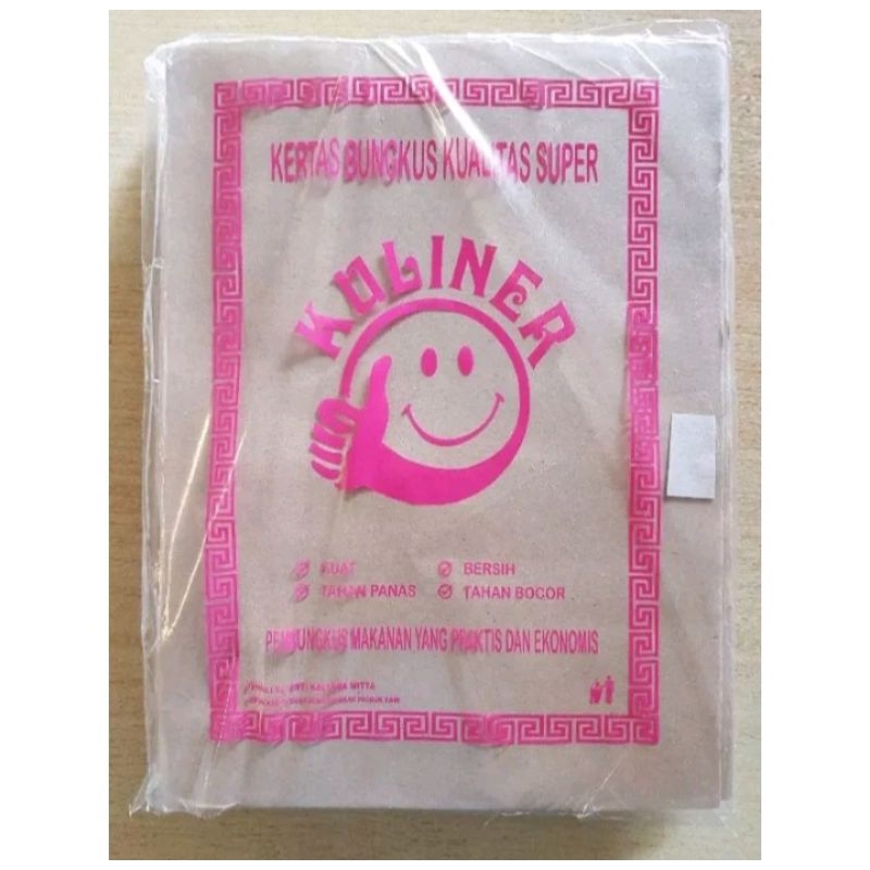 

Kertas Nasi/ Kertas Pembungkus Makanan Cover Pink Isi 250Lembar