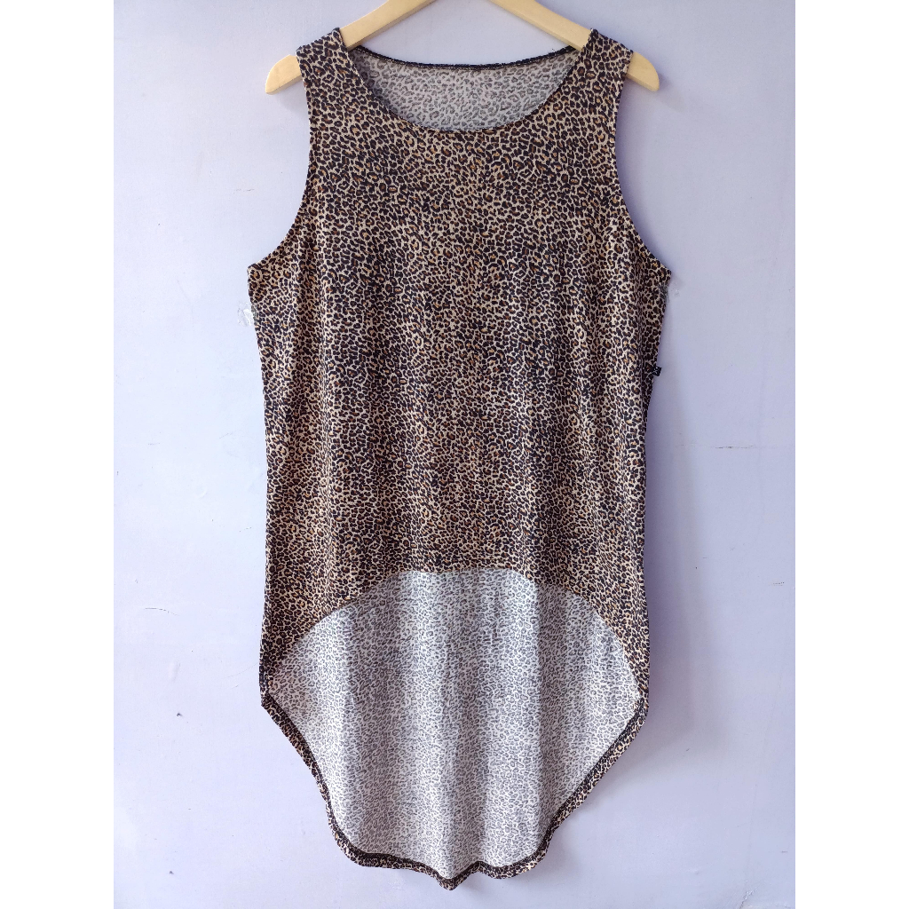 Dress Kutungan Leopard Second / Preloved