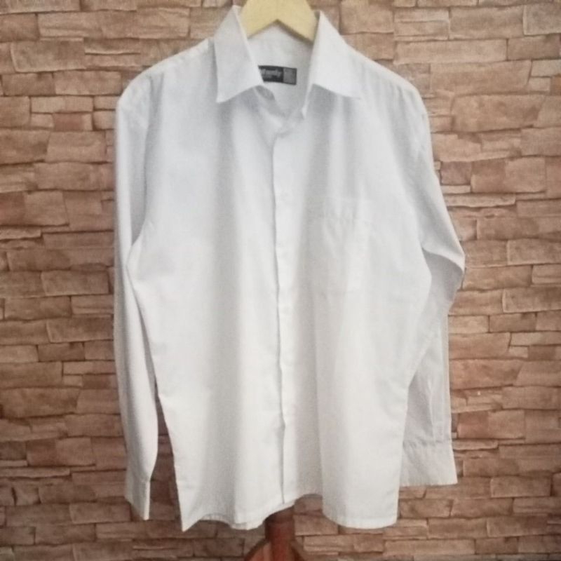 Kemeja Putih Pria Manly lengan Panjang Preloved