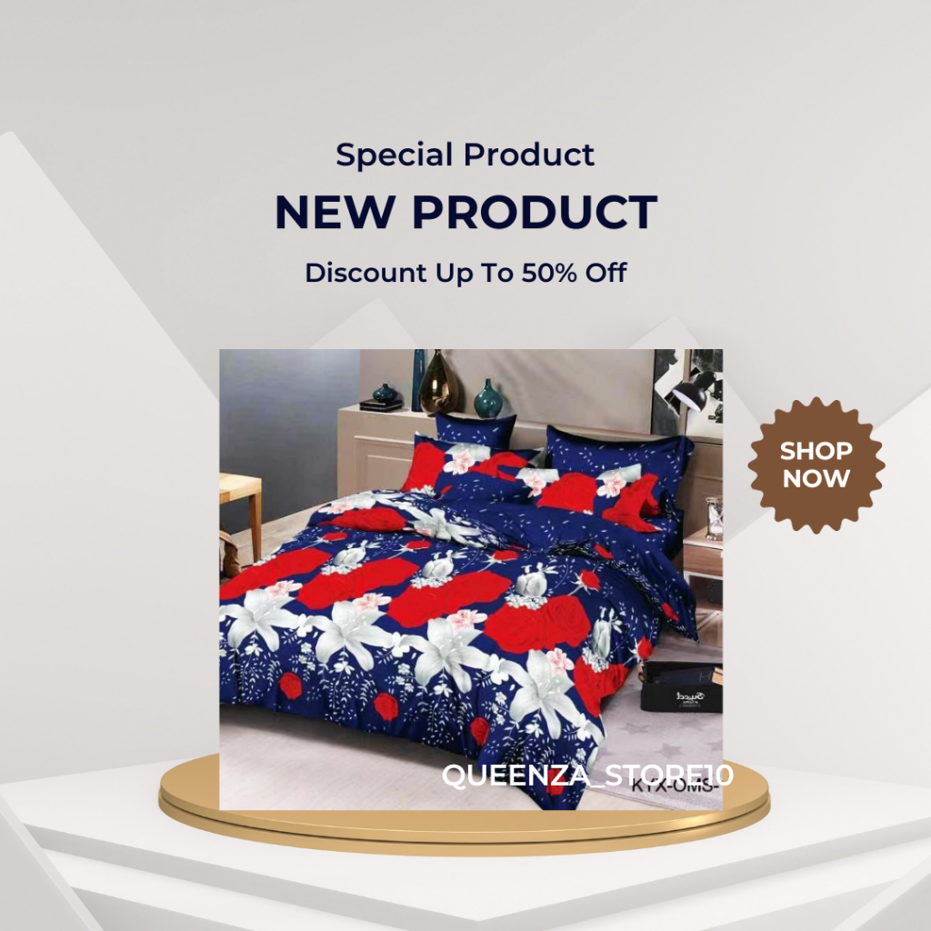 SPREI HOMEMADE MOTIF BUNGA BONITA UKURAN 180X200 160X200 SET SARUNG BANTAL DAN SARUNG GULING