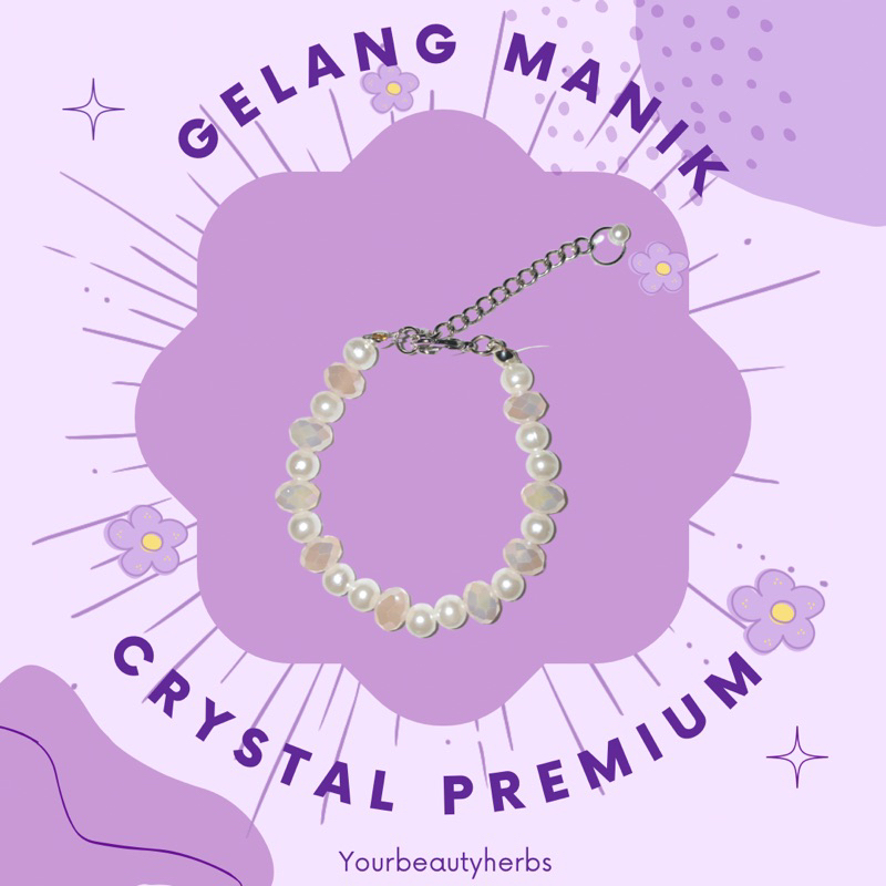 Gelang Manik Kristal Premium