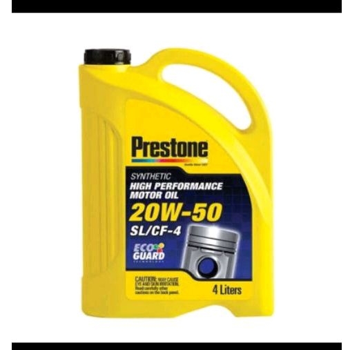 Oli Mesin Mobil Bensin Diesel Prestone 20w-50 4L Synthetic Original