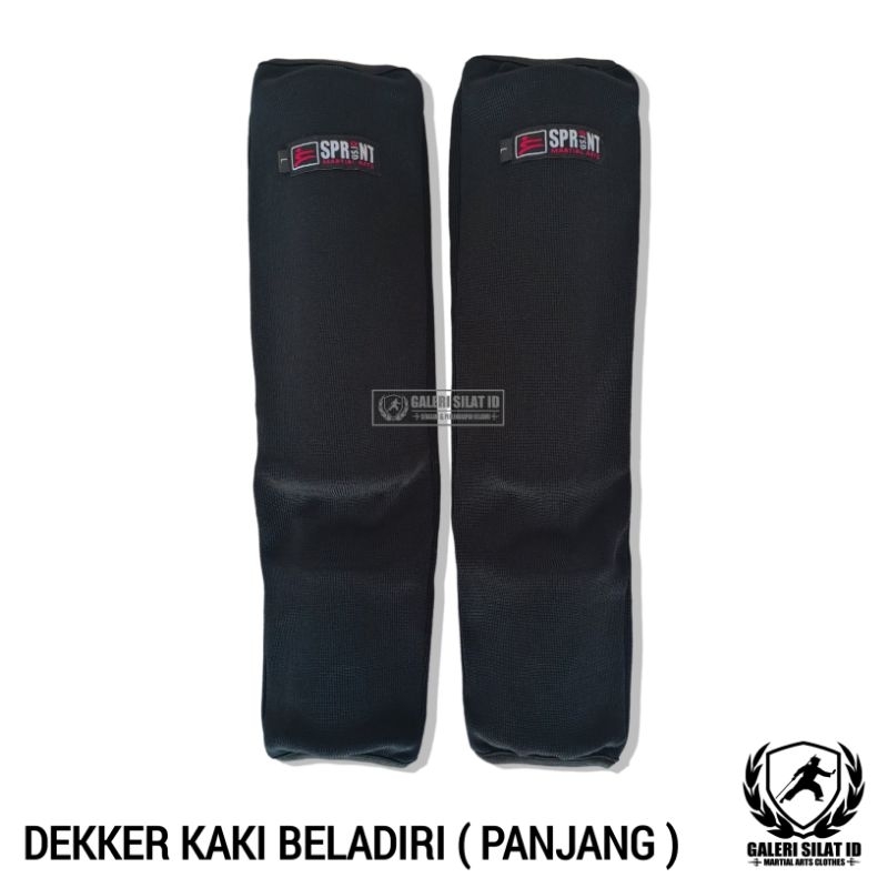 Deker Kaki Beladiri Panjang - Dekker Silat Panjang - Pelindung Kaki Olahraga Beladiri Silat Karate Taekwondo MMA Boxing Wushu Muay Thai ShinPad Shin Guard Sprint Martial Arts