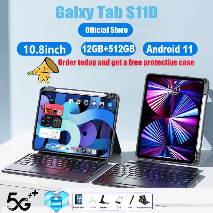 Tablet Pc 5G Asli Baru Galaxy Tab S11 Tablet Android Murah 10.1inch Wifi 5G Dual SIM Anak pad Belajar Gaming 12GB+512GB COD