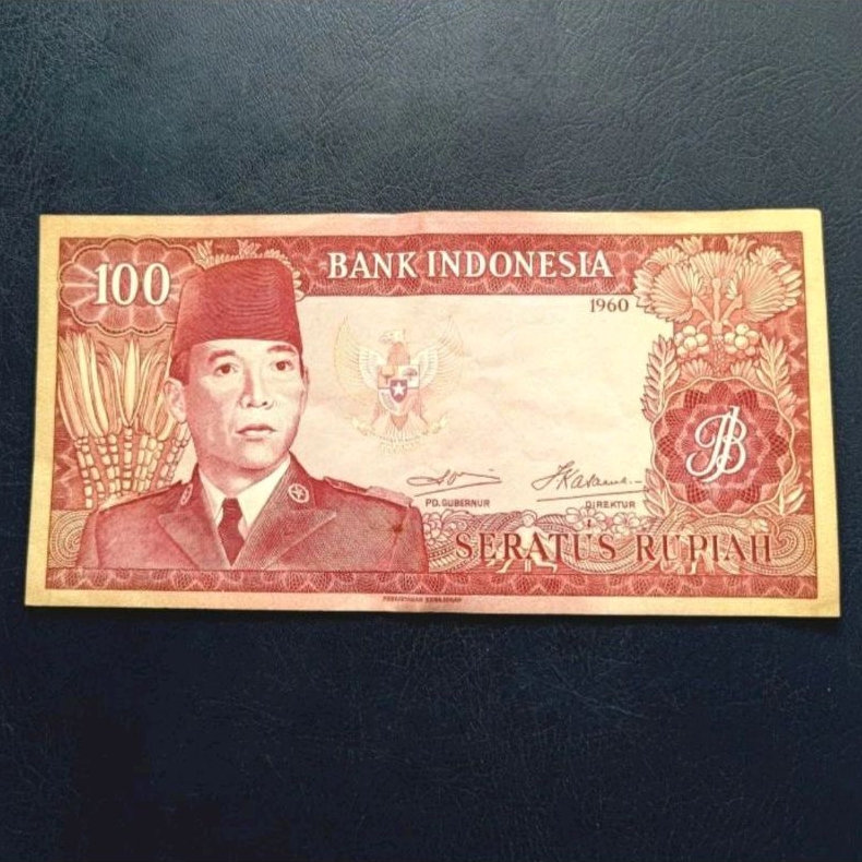 Uang Kuno 100 Rupiah Soekarno 1960 HBG Murah
