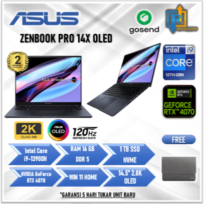 Laptop Asus Zenbook pro 14x Oled core i9 13900H 16GB 1TB SSD 14.5 2.8k