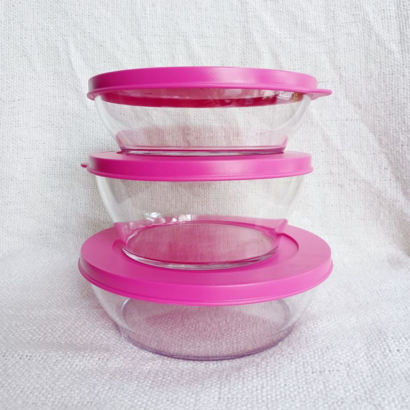 CLEAR BOWL TUPPERWARE / MANGKOK KRISTAL TUPPERWARE
