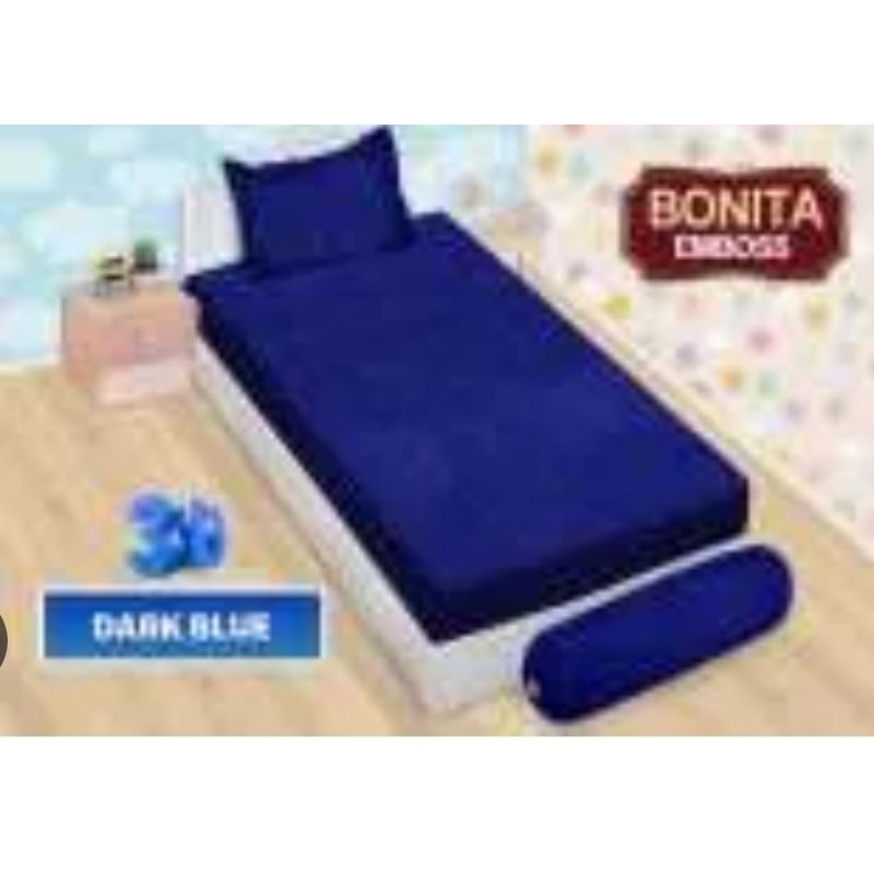Sprei bonita embos elegant polos no 3 uk 120x200 dark blue