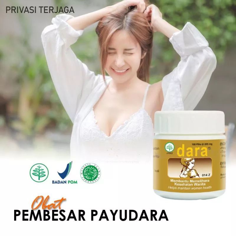 pengencang & pembesar payudara dara 100 pil borobudur herbal