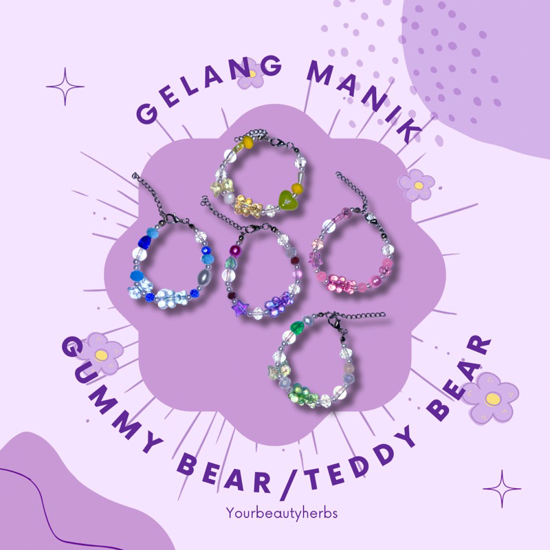 GELANG MANIK TEDDY BEAR / GUMMY BEAR