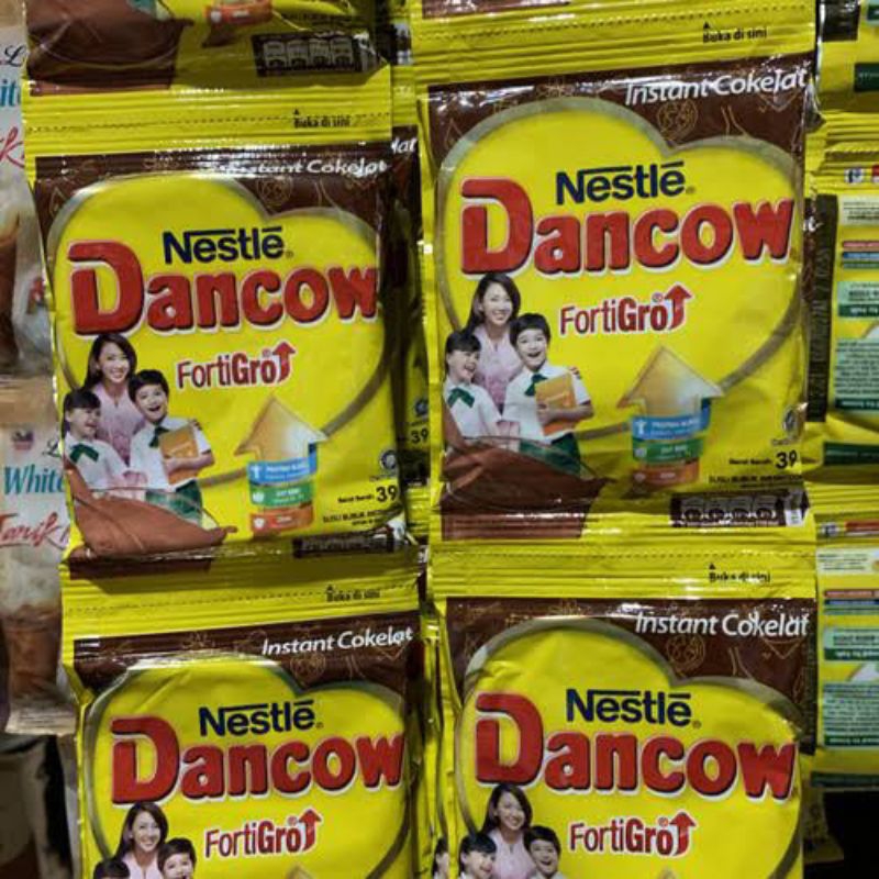 

susu dancow renceng coklat dan putih