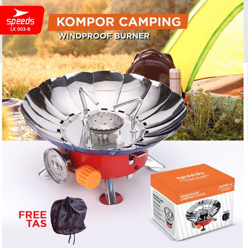 SPEEDS Kompor Camping Gas Alat Masak Lipat Kovar Mini Outdoor Nesting Stove Safety 003-5
