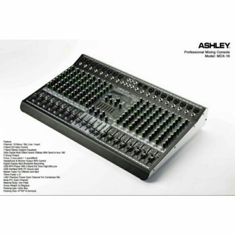Mixer Ashley MDX 16 Channel ORIGINAL