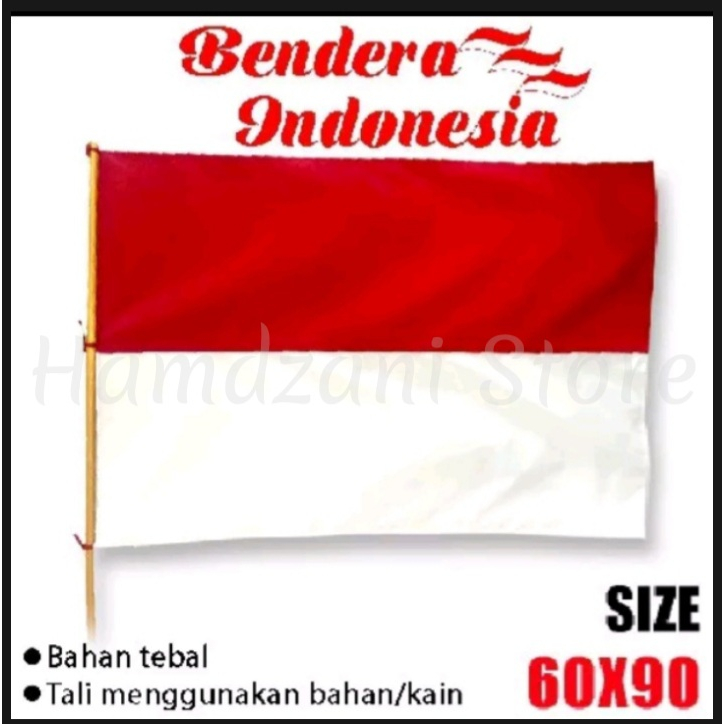 Bendera Indonesia Merah Putih Bahan Kain Ukuran 60x90 cm