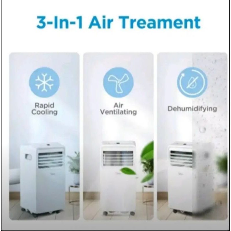 AC portabel midea 0,5 PK