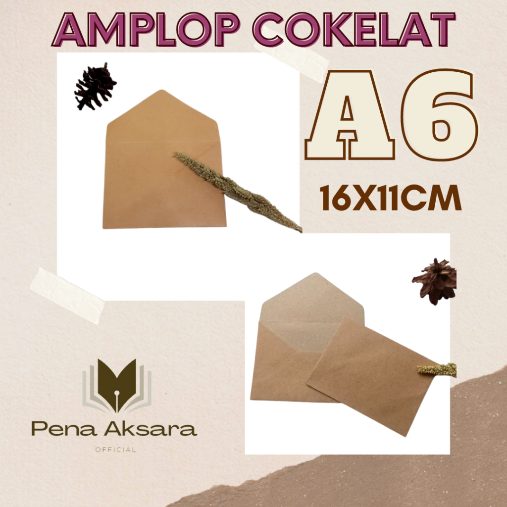 

AMPLOP COKELAT A6 / 16x11cm / AMPLOP VINTAGE / AMPLOP UNDANGAN / AMPLOP AESTHETIC / AMPLOP CRAFT MURAH