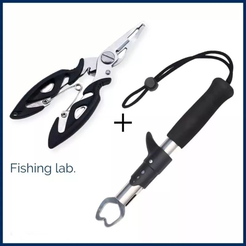 Fishing Gripper / 1 paket alat penjepit bibir ikan dan Tang Pancing Multifungsi