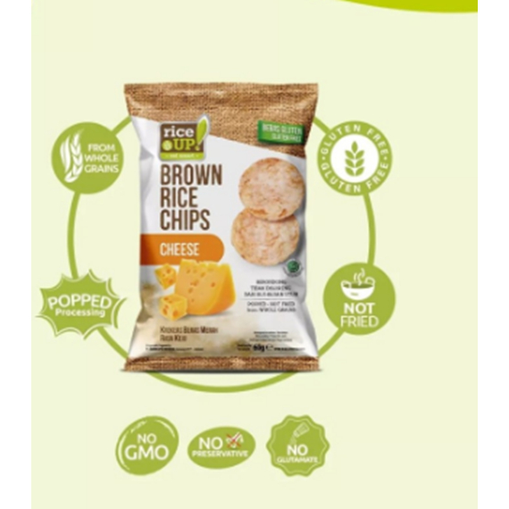 

RICE UP BROWN RICE CHIPS GLUTEN FREE 60GR | KEJU