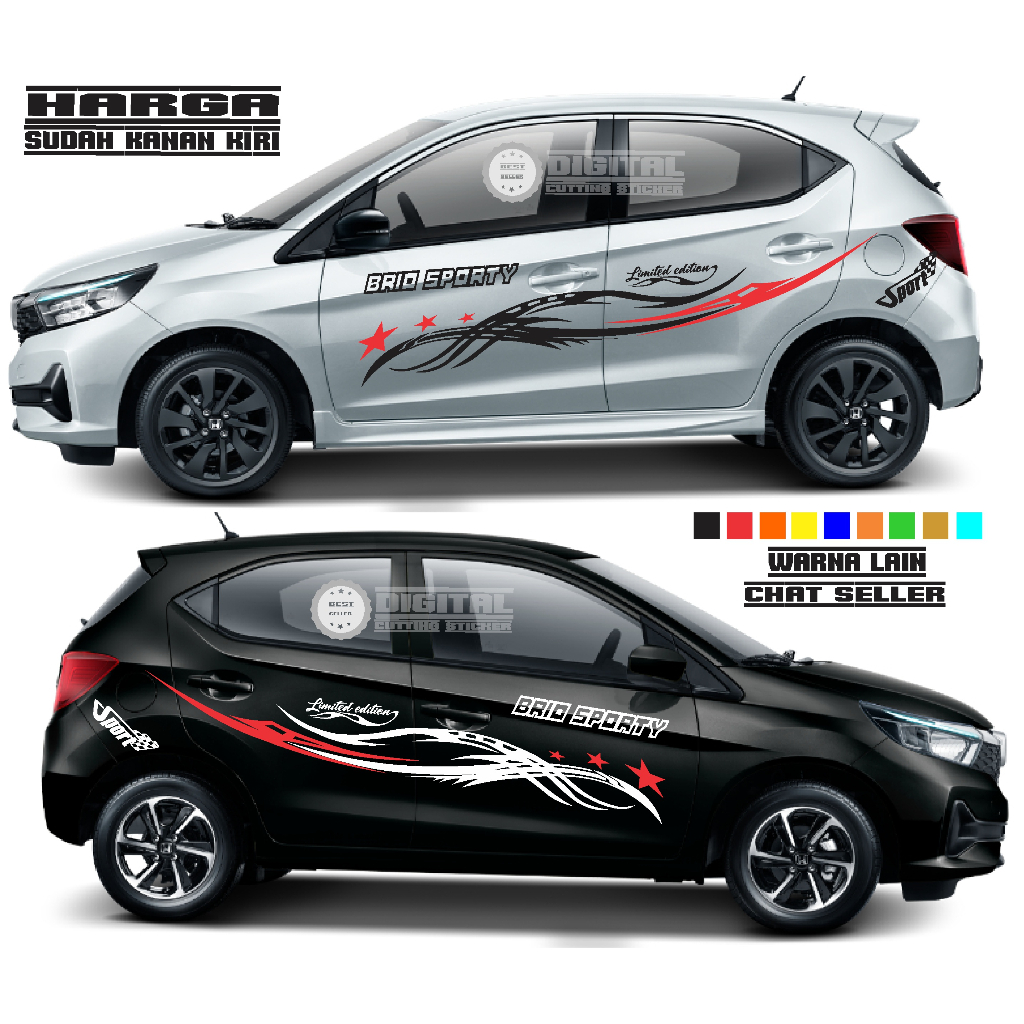 stiker mobil HONDA ALL NEW BRIO stiker mobil brio sticker brio stya sticker all new brio satya