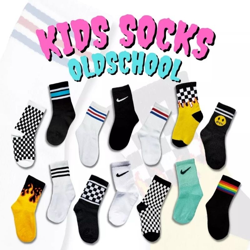 KAOS KAKI OLDSCHOOL ANAK KAOS KAKI ANAK MOTIF LUCU KEREN VIRAL