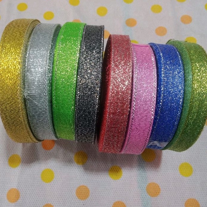 

Pita gliter warna ukuran 1/2 inch