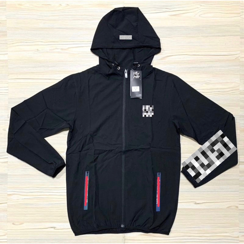 JAKET MICRO RUNNING IMPORT PARASUT KUPLUK HOODIE OLAHRAGA LENGAN PANJANG PREMIUM STYLE CREAM HITAM ABU HIJAU