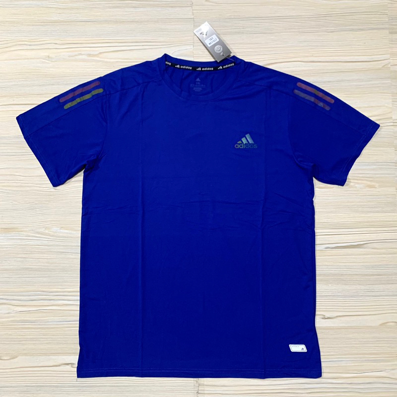 KAOS JUMBO 2XL 3XL 4XL IMPORT PREMIUM ADIDAS T-SHIRT OLAHRAGA RUNNING DRI FIT HITAM BIRU ELECTRIC