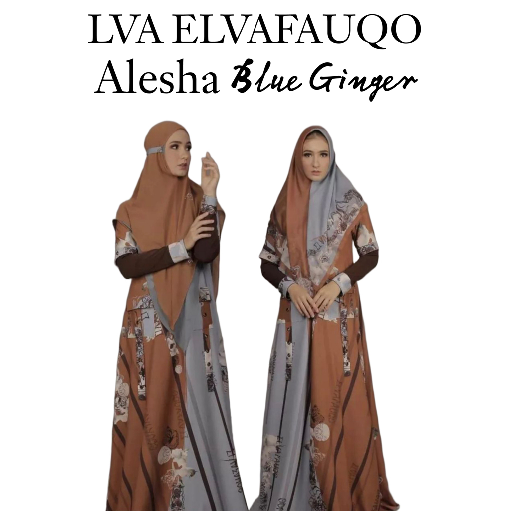 LVA SYARI I ELVAFAUQO I ALESHA SERIES I BLUE GINGER I BAJU SET SYARI