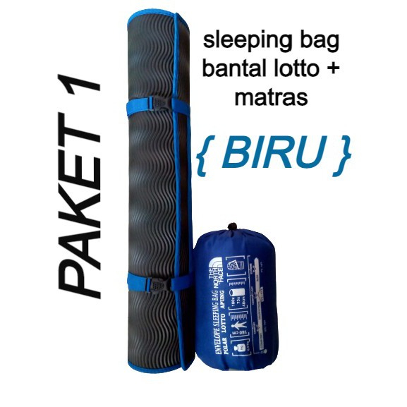 Paket Sleeping bag bantal lotto + matras / paket sleping bag matras / paket matras sleeping bag / sl