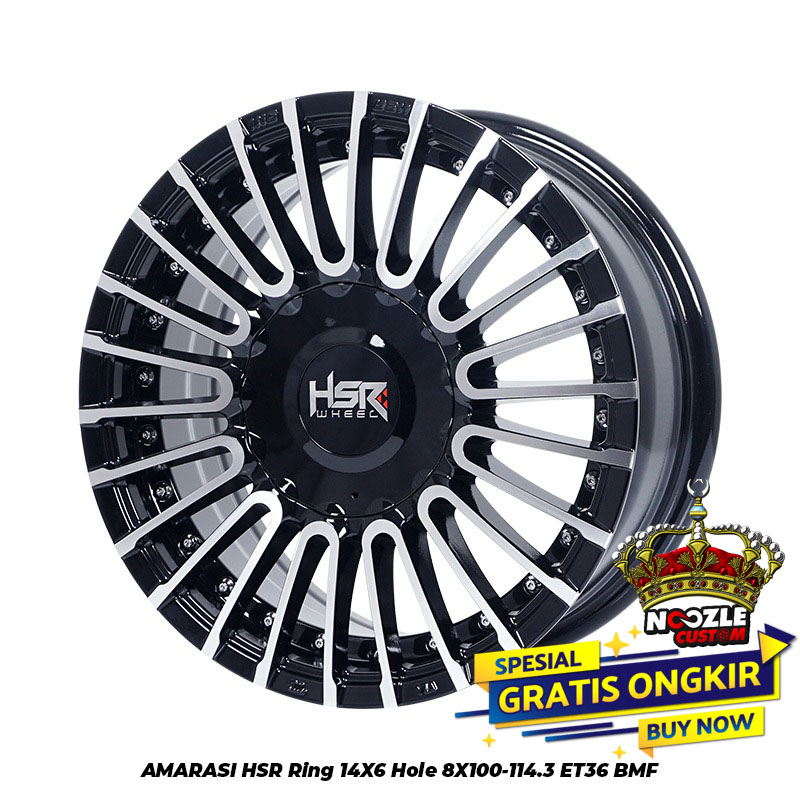 VELG MOBIL HSR RING 14 TYPE AMARASI PELEK HSR LUBANG 4 R14