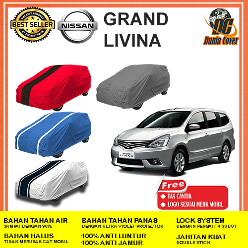 Cover Mobil Nissan Grand LIvina SV, XV, HWS, Hws Autech, X-Gear Outdoor Waterproof, Sarung Mobil Nis