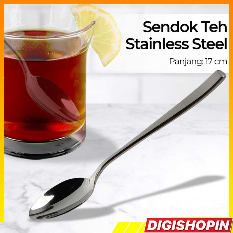 Sendok Teh Tebal Stainless Steel Sendok Tebal Panjang 17 cm Stainless Anti Karat Sendok Makan