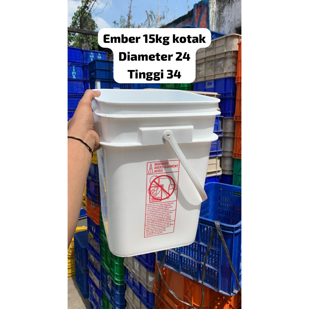 ember plastik 15kg kotak bekas eskrim serbaguna