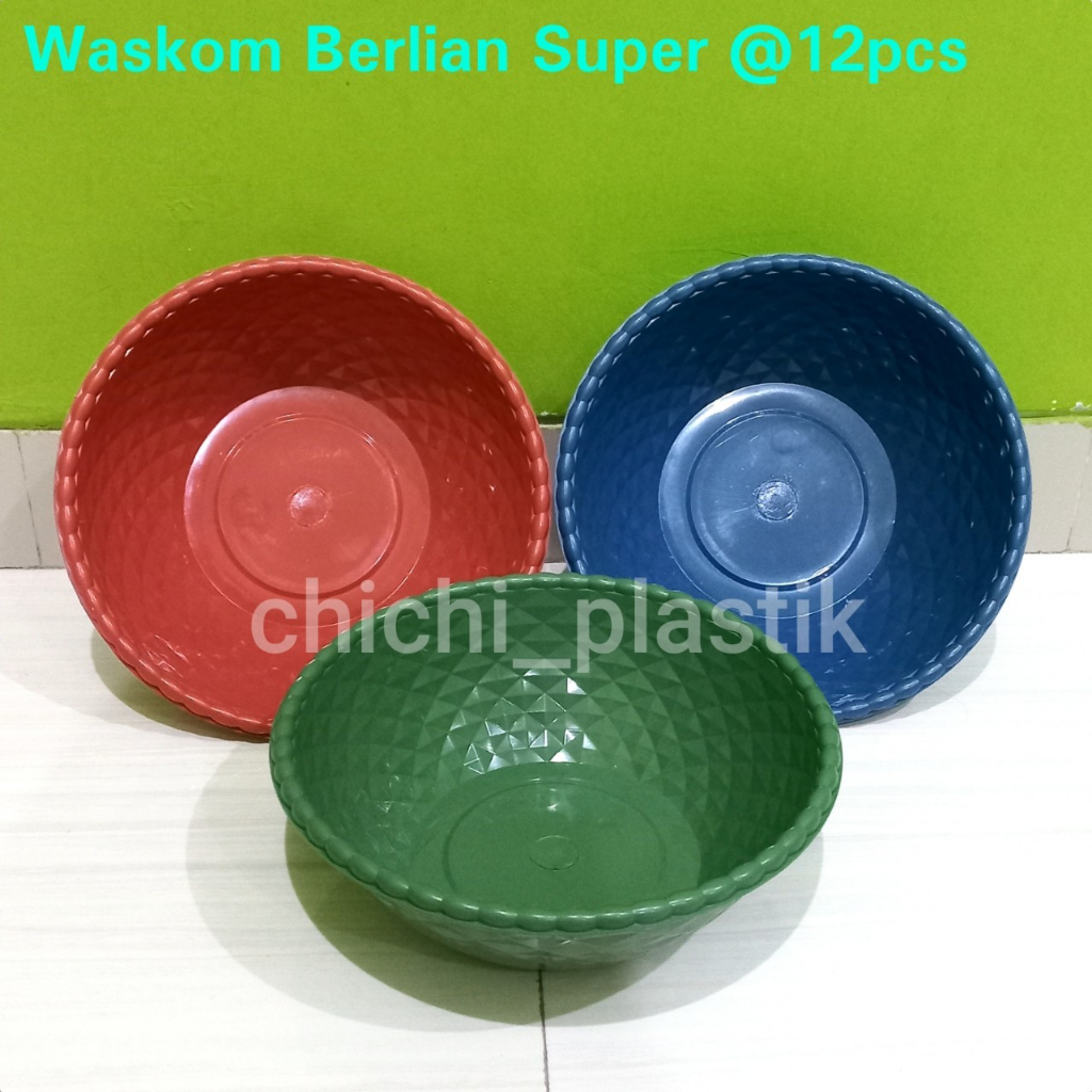 Isi 12 PCS!! Waskom Berlian SUPER /Waskom Plastik/Waskom berkatan /Baskom