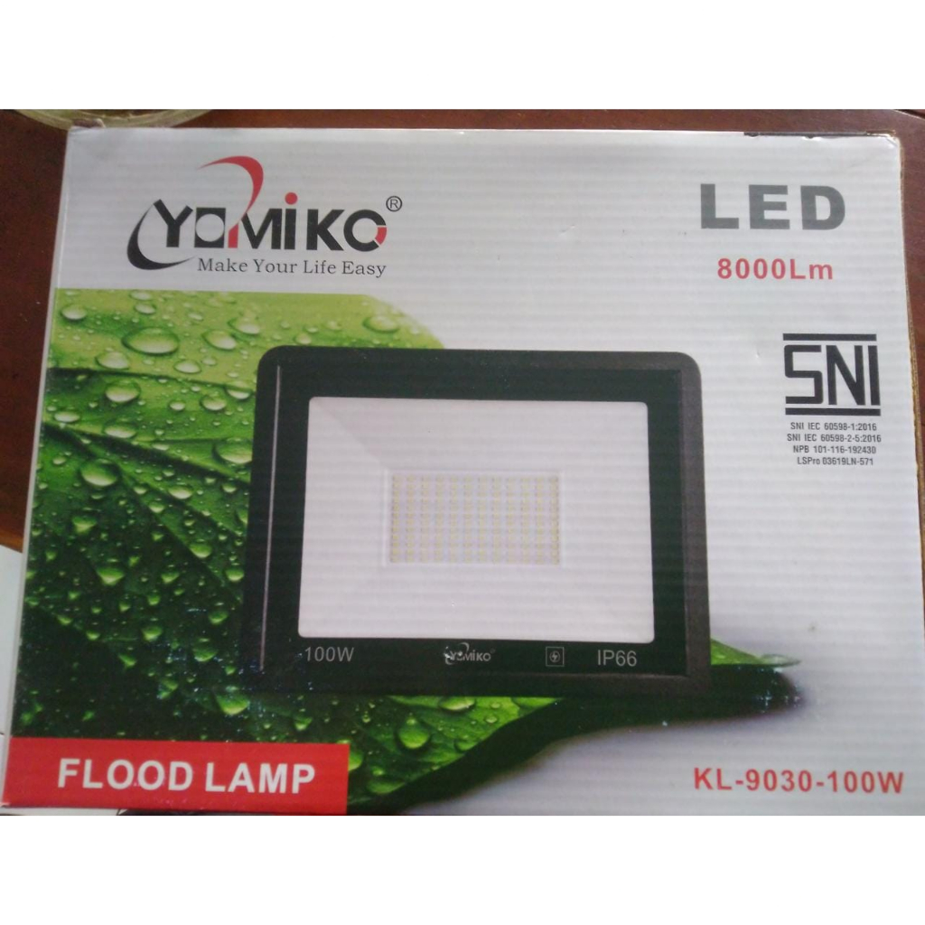 Lampu Sorot LED 100 Watt Yomiko Flood Lamp Warm White