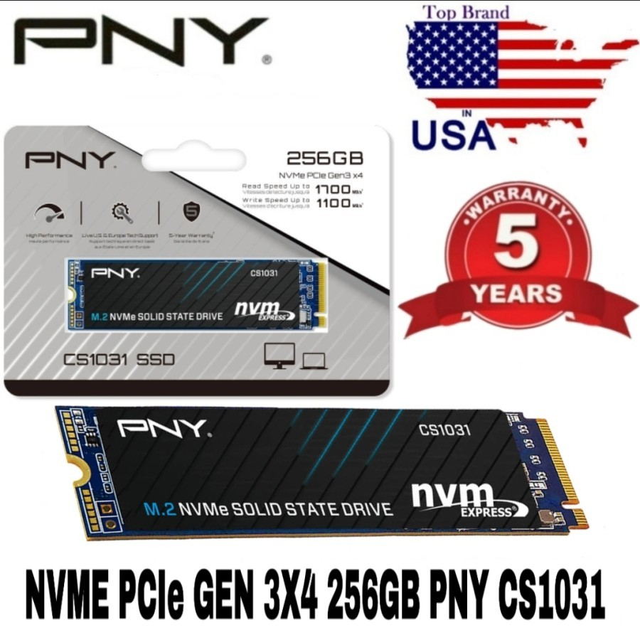 SSD PNY CS1031 M.2 NVME 256GB - Gen3x4