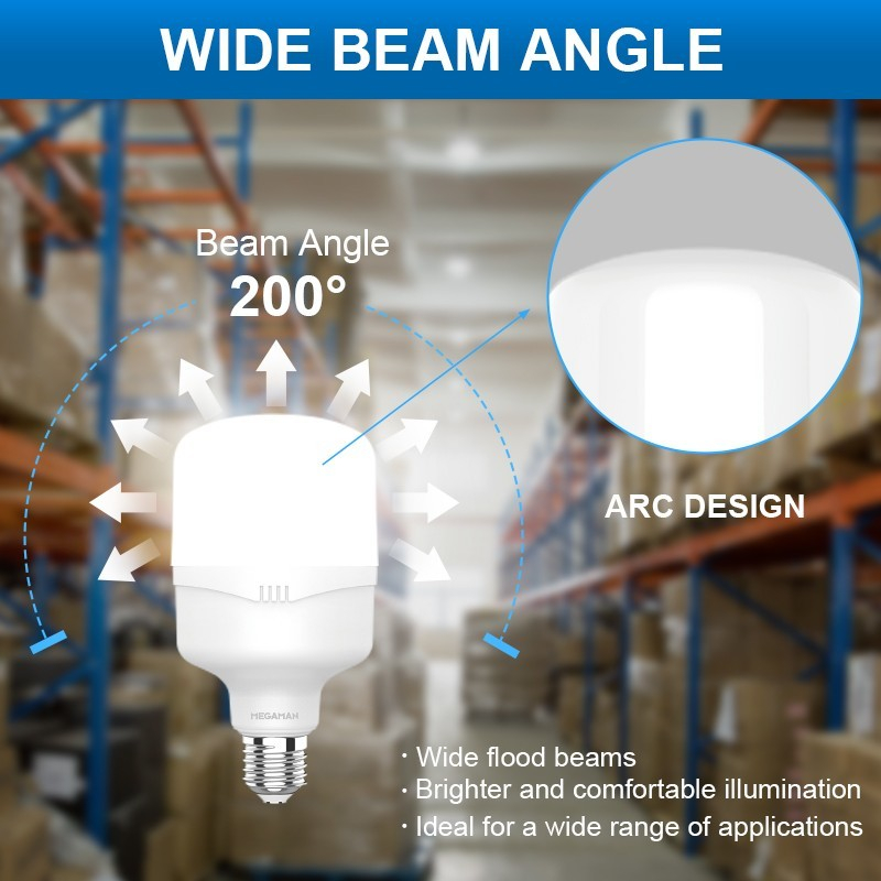 Megaman Lampu Bohlam LED YTT80Z1 Fitting E27 20W / YTT100Z1 30W / YTT20Z1 40W / YTT40Z1 50W / YTT145Z1 60W