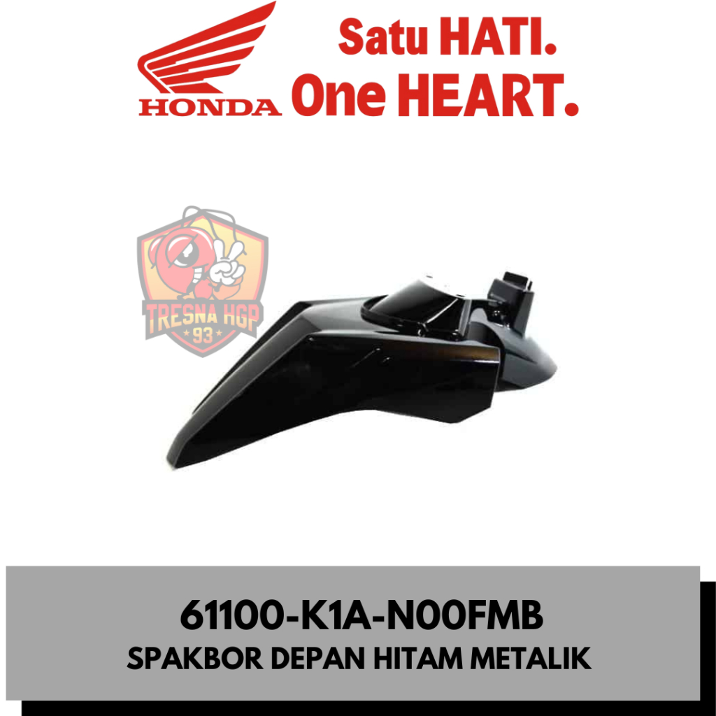 61100-K1A-N00FMB SPAKBOR DEPAN HITAM METALIK BEAT LED K1A ORIGINAL | FENDER FR BLK 61100K1AN00FMB